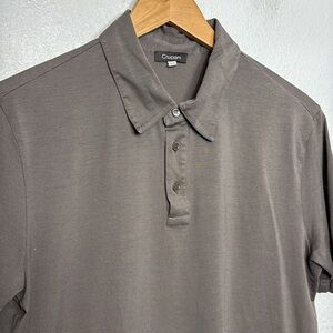 Cruciani Men's Dark Grey‎ Large Polo